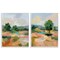 Stupell Industries Spring Field Abstract Landscape 2 pc Framed Giclee Wall Art Set Design by Silvia Vassileva